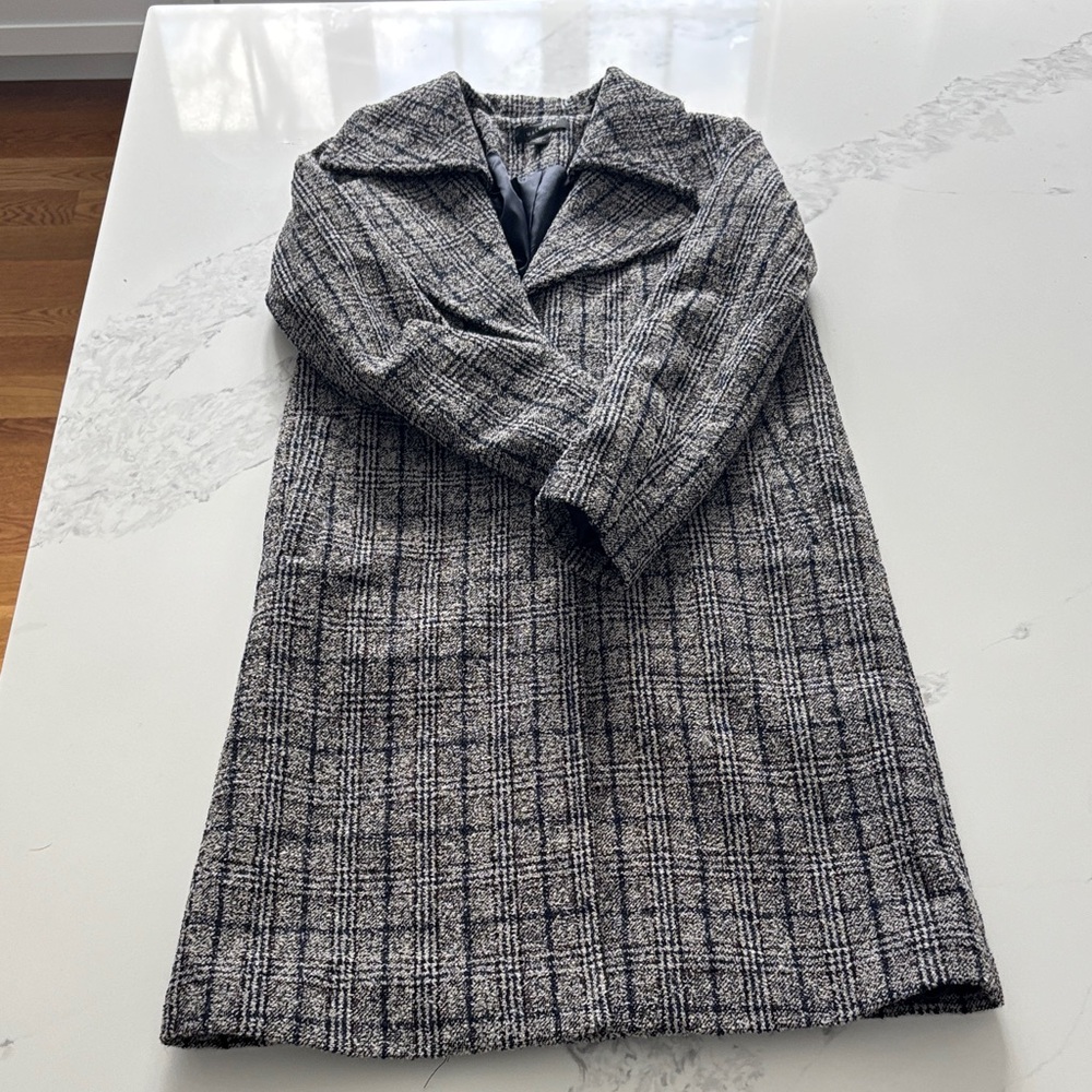Halogen Black and Gray Trench Coat